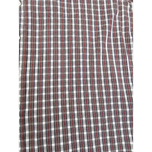 Brooks Bothers Sport Shirt Size Large White Red Green Check Long Sleeve Cotton - Picture 6 of 9